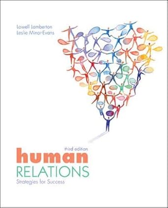 human relations strategies for success 1st edition lowell lamberton ,leslie minor evans 0073522317,