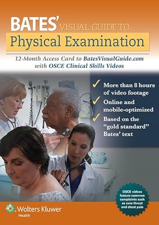 batesvisualguide 18vols + osce 12 month access card to batesvisualguide com with osce clinical skills videos
