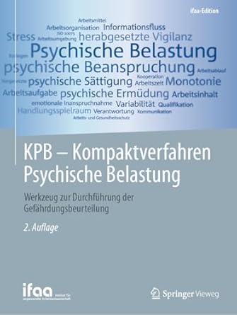 kpb kompaktverfahren psychische belastung werkzeug zur durchfuhrung der gefahrdungsbeurteilung 1st edition