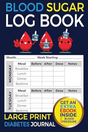 blood sugar log book large print diabetes journal 1st edition brain and paint books ,alfonso asensio