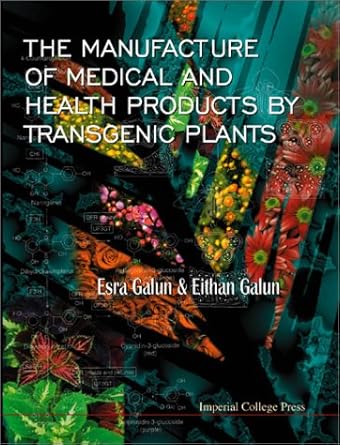 manufacture of medical and health products by transgenic plants 1st edition eithan galun ,esra galun