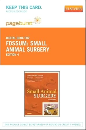 small animal surgery access card 1st edition theresa welch fossum dvm ms phd dipl acvs 0323100732,