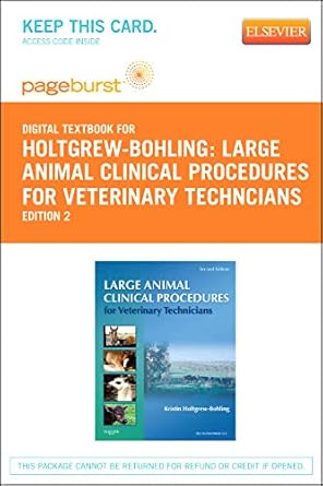 large animal clinical procedures for veterinary technicians elsevier ebook on vitalsource 1st edition kristin
