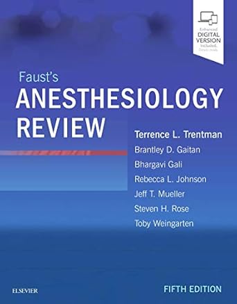 fausts anesthesiology review 1st edition mayo foundation for medical education 0323567029, 978-0323567022