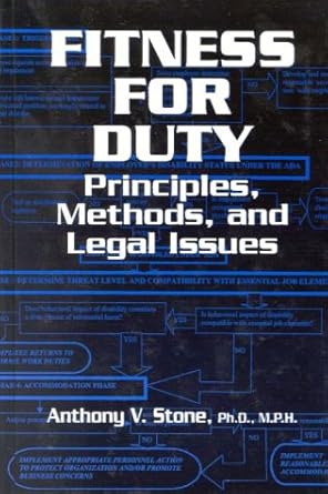 fitness for duty principles methods and legal issues 1st edition anthony stone 0849322863, 978-0849322860