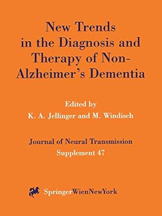 new trends in the diagnosis and therapy of non alzheimers dementia 1st edition kurt a jellinger ,manfred