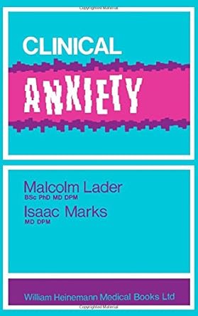 clinical anxiety 1st edition malcolm harold lader 0433190000, 978-0433190004
