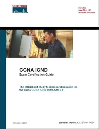 ccna icnd exam certification guide ccna self study 1st edition wendell odom 158720083x, 978-1587200830