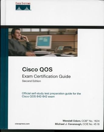 cisco qos exam certification guide 1st edition wendell odom ,michael j cavanaugh 1587201240, 978-1587201240
