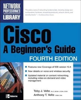 cisco a beginners guide 1st edition anthony velte ,toby velte 0072256354, 978-0072256352