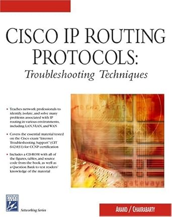 cisco ip routing protocols troubleshooting techniques 1st edition v anand ,k chakrabarty 1584503416,
