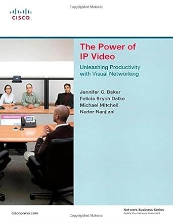 the power of ip video unleashing productivity with visual networking 1st edition jennifer c baker ,felicia