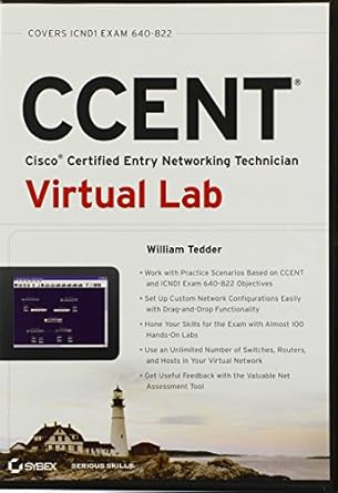 ccent cisco certified entry networking technician virtual lab 1st edition william tedder 1118435249,
