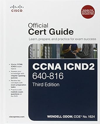 ccna icnd2 640 816 official cert guide 1st edition wendell odom 1587204355, 978-1587204357