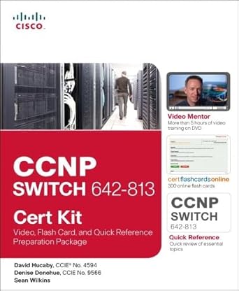 ccnp switch 642 813 cert kit video flash card and quick reference preparation package 1st edition david