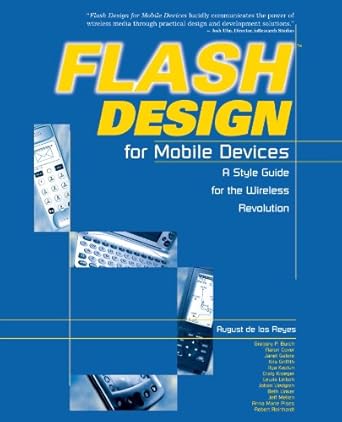 flash design for mobile devices 1st edition august de los reyes 0764536478, 978-0764536472