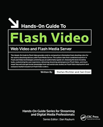 hands on guide to flash video web video and flash media server 1st edition stefan richter 1138475432,