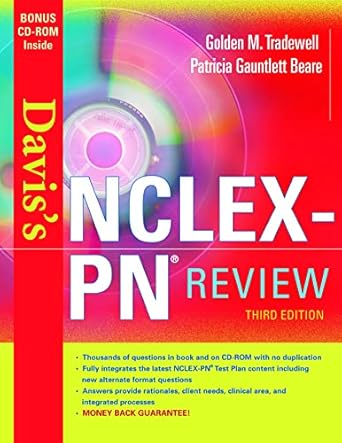 daviss nclex pn review 1st edition golden m tradewell ,patricia guantlett beare 0803614594, 978-0803614598