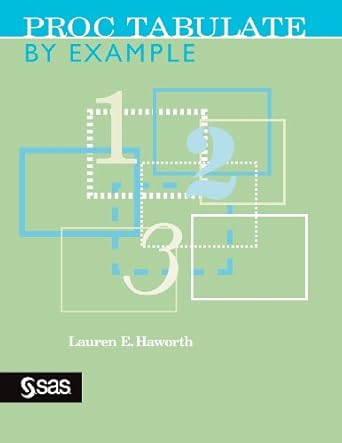 proc tabulate by example 1st edition lauren e haworth 158025358x, 978-1580253581