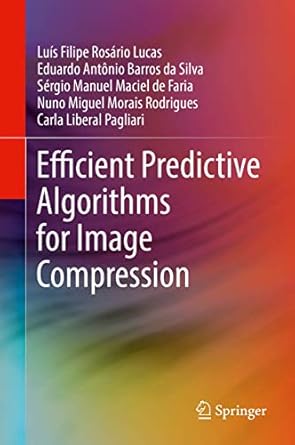 efficient predictive algorithms for image compression 1st edition luis filipe rosario lucas ,eduardo antonio