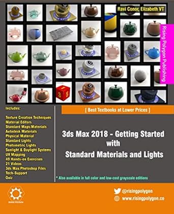 3ds max 2018 getting started with standard materials and lights full color 1st edition ravi conor ,elizabeth