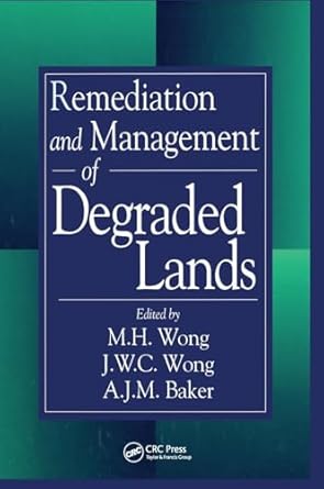 remediation and management of degraded lands 1st edition m h wong 0849341183, 978-0849341182