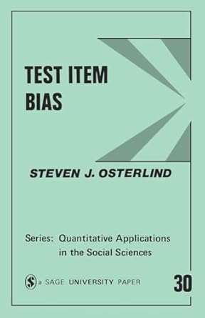 test item bias 1st edition steven j osterlind 0803919891, 978-0803919891