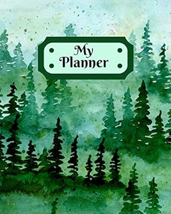 my planner monthly and daily planner featuring a beautiful green forest rustic forest journal 1st edition