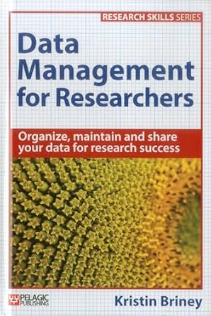 data management for researchers 1st edition kristin briney 1784270121, 978-1784270124