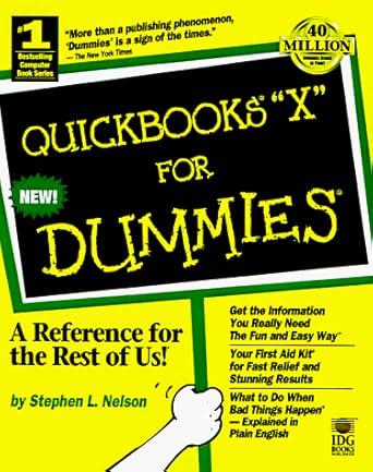 quickbooks 6 for dummies 1st edition stephen l nelson 0764503308, 978-0764503306