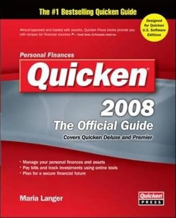 quicken 2008 the official guide 1st edition maria langer 0071495770, 978-0071495776
