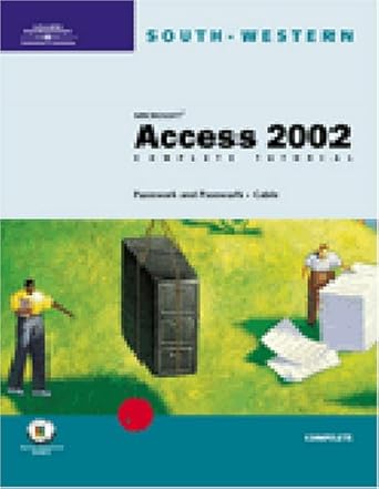 microsoft access 2002 complete tutorial 1st edition pasewark and pasewark ,sandra cable 0619058838,