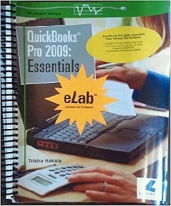 quickbooks pro 2009 essentials 1st edition trisha hakola 1591361818, 978-1591361817