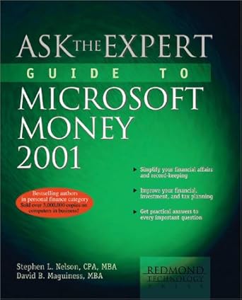 ask the expert guide to microsoft money 2001 1st edition david b maguiness ,stephen l nelson cpa 0967298121,