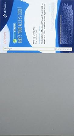 mindtap programming 1 term printed access card for hoisingtons microsoft visual basic windows web windows
