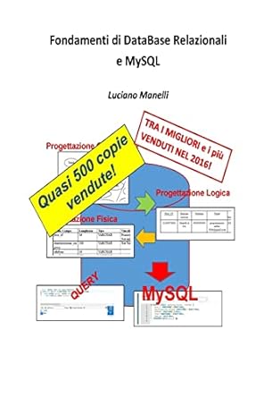 fondamenti di database relazionali e mysql 1st edition luciano manelli 1516996216, 978-1516996216