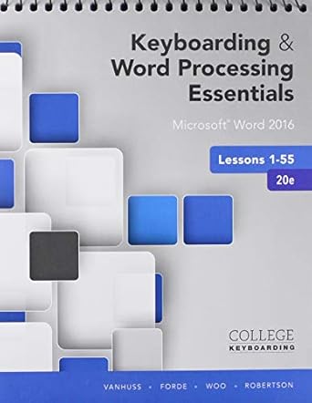 bundle keyboarding and word processing essentials lessons 1 55 microsoft word 2016 spiral bound version 20th