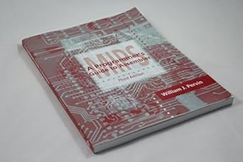 mips a programmers guide to assembler 1st edition william j pervin 0073408875, 978-0073408873