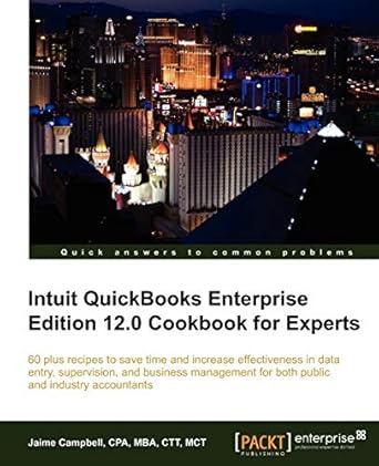 intuit quickbooks 12 0 cookbook for experts 1st edition jaime campbell 1849685142, 978-1849685146