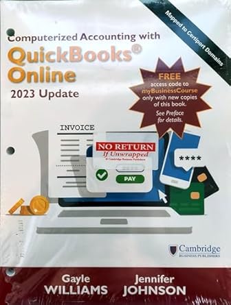 computerized accounting with quickbooks online 1st edition williams 1618535749, 978-1618535740