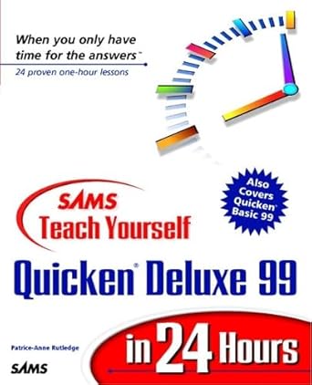 sams teach yourself quicken deluxe 99 in 24 hours 1st edition patrice anne rutledge ,elaine marmel
