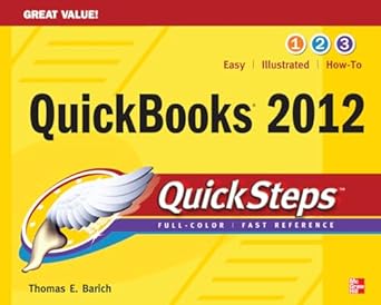 quickbooks 2012 quicksteps 1st edition thomas barich 0071775943, 978-0071775946