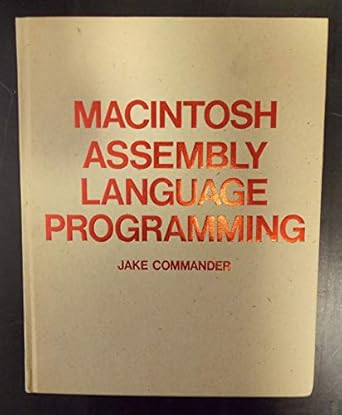 macintosh assembly language programming 1st edition jake commander 0830604111, 978-0830604111