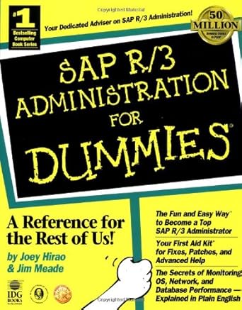 sap r/3 administration for dummies 1st edition joey hirao ,jim meade 0764503758, 978-0764503757
