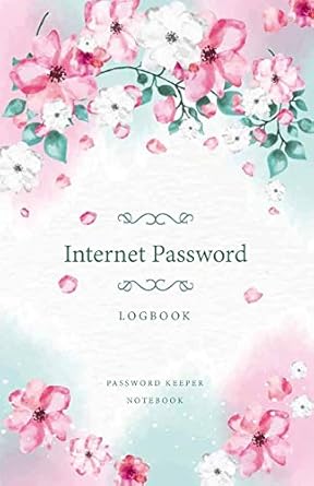 internet password logbook watercolor floral design password keeper notebook 1st edition michelia creations