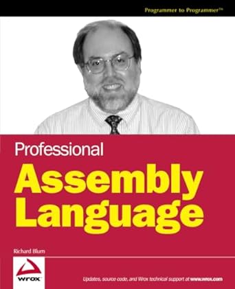 professional assembly language 1st edition richard blum 0764579010, 978-0764579011