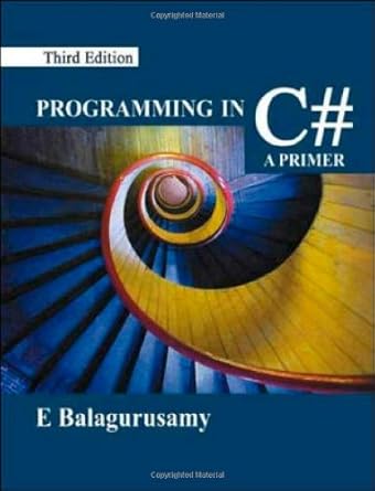 programming in c# a primer 1st edition e balagurusamy 0070702071, 978-0070702073