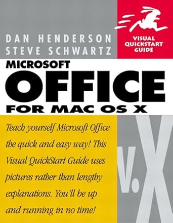 microsoft office v x for mac os x 1st edition dan henderson ,steven a schwartz 0201794837, 978-0201794830