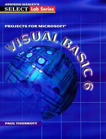 projects for microsoft visual basic 6 1st edition paul b thurrott 0201458926, 978-0201458923
