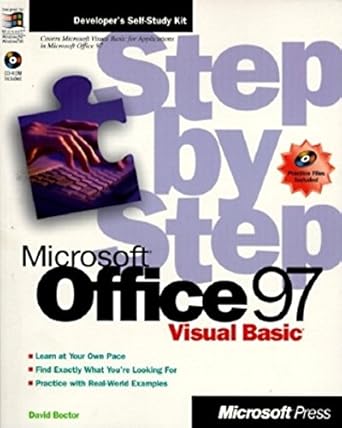 microsoft office 97 visual basic step by step 1st edition david boctor 1572313897, 978-1572313897